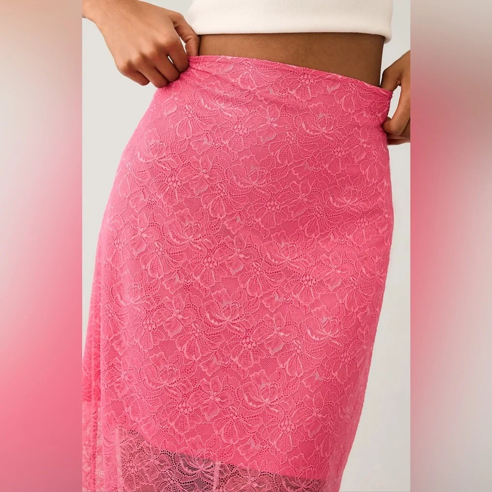 NWT By Anthropologie Sheer Lace Mermaid Skirt - Picture 5 of 5